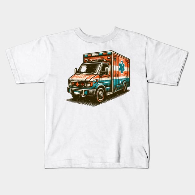 Ambulance Kids T-Shirt by Vehicles-Art